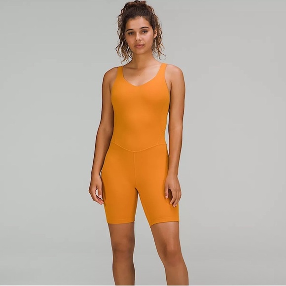 Lululemon Align Onesie 8” Shorts‎ AUTUMN ORANGE W1DSKS Size 10 - Picture 1 of 11